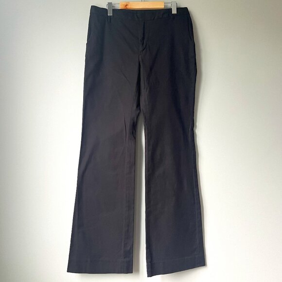 Gap Stretch Y2K mid-rise Chino Straight legs pants in Black size Tall 12L - Picture 1 of 8